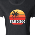 thumbnail image 4 of Inktastic San Diego California Vacation Retro Sunset Women's T-Shirt, 4 of 5