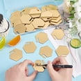 thumbnail image 5 of 40 Pcs Acrylic Drink Tags Hexagon Shape Drink Tags Gold Mirror Acrylic Drink Tags Wine Glass Name Tags Blank DIY Acrylic Drinking Tags for Christmas Halloween Wedding Party Decoration DIY, 5 of 6
