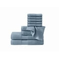 thumbnail image 6 of Cannon 100%  Turkish Cotton 100% Cotton  10 Piece Towel Set in Blue, All Season, Adult Size, OEKO-TEX Certified, 6 of 9