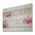 thumbnail image 2 of Designart 'Apple Blossom and Chrysanthemums' Traditional Print on Natural Pine Wood, 2 of 5