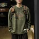 thumbnail image 4 of Suéter holgado de cuello redondo para hombre, sudadera de cuello redondo de invierno, sudadera divertida vintage de los años 90 para hombre, moda Harajuku, estilo coreano emo, 4 of 5