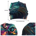 thumbnail image 2 of Salouo Colorful Flower Tiger Print Unisex Beanie Hat,Knitted Baggy Skull Cap Winter Warm Hats Beanie Sleep Hats Cancer Headwear Caps for Women & Men 1 Pieces, 2 of 7