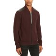 thumbnail image 1 of Kenneth Cole Mens Mixed-Media Sweater Bomber Jacket, Rojo, Mediano Kenneth Cole Chaqueta de bombardero, 1 of 1