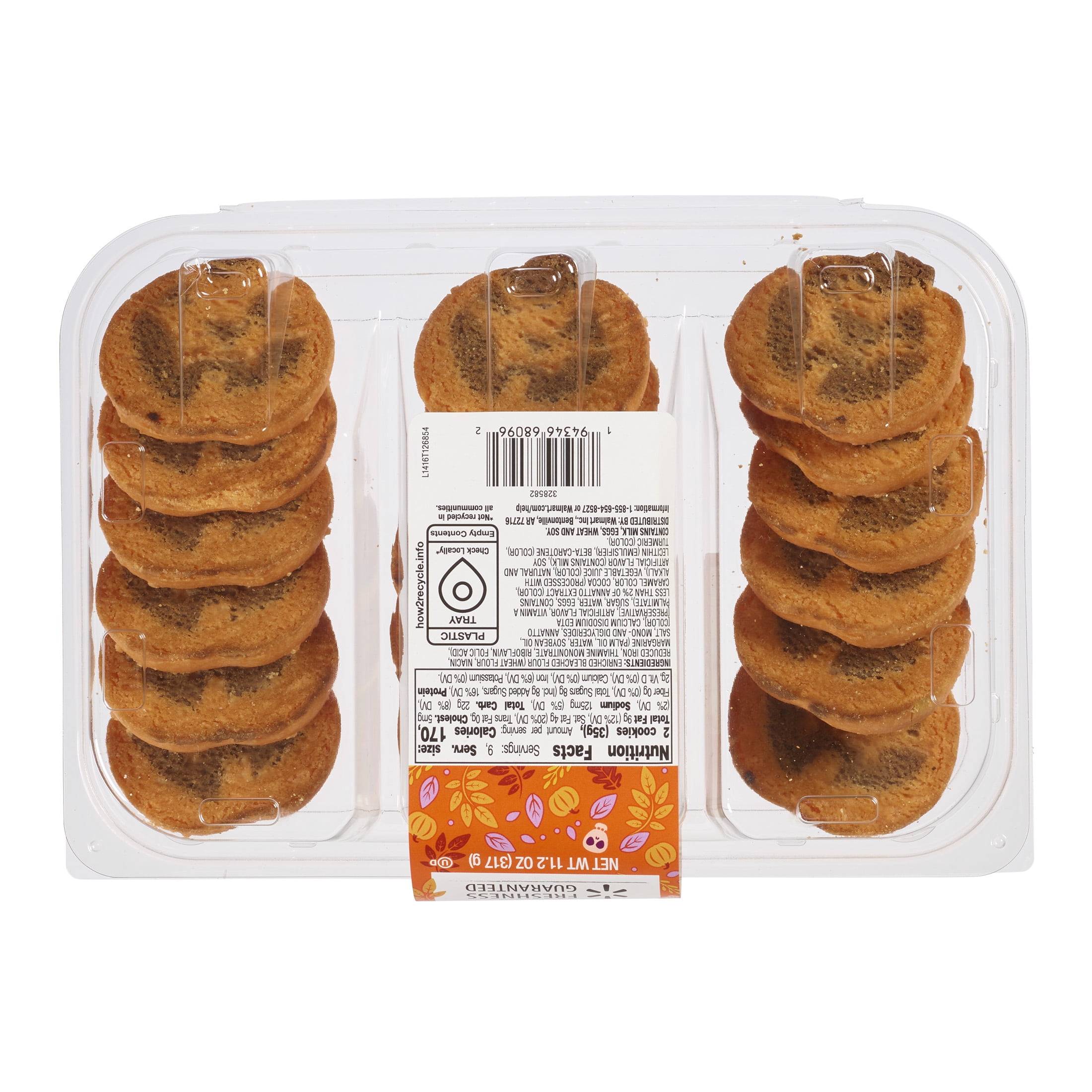 Freshness Guaranteed Jack-o'-Lantern Sugar Cookies, 11.2 oz, 18 Count