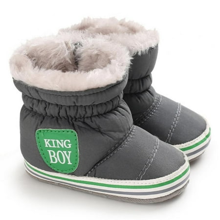 

Toddlers Warm Boots Little Kids Cotton Liner Boots Non-slip Sole Shoes Fall Winter Zipper Fleece Boots Baby Boy Girl Snow Boots