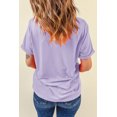 thumbnail image 2 of Women's Orchid Petal Casual Crew Neck Tee – Short Sleeve Everyday Essential for Summer, 3XL, 2 of 5
