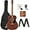 Mahogany, variant on Fender CC-60S Solid Top Concert Acoustic Guitar - All Mahogany w/ Gig Bag
