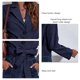 thumbnail image 4 of Chaqueta de manga larga con cinturón, botones en la parte delantera y cuello vuelto, talla S Chaqueta de pana azul marino para mujer, 4 of 5