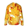 thumbnail image 3 of Uemuo Autumn Maple Leaves Pattern Women's Full Zip UPF 50+ Sun Protection Hoodie Jacket Long Sleeve Sun Shirt Hiking Outdoor Performance with Pockets-Large, 3 of 9