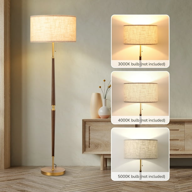 EDISHINE 62 inch Mid-Century Modern Floor Lamps for Living Room