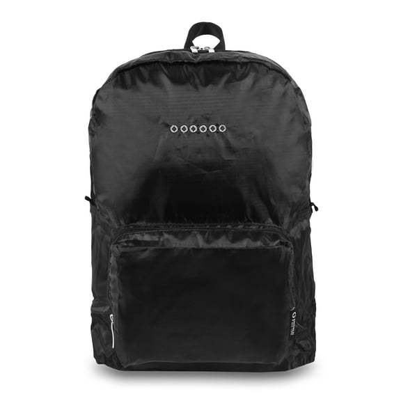 J World Buena 15" Unisex Light Weight Foldable Backpack For Travel, Black