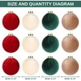 thumbnail image 2 of 3.14" Velvet Christmas Balls, 12PCS 80MM Plastic Christmas Ball Ornaments for Xmas Tree Hanging Decorations, for Holiday Party Valentine's Day Decor, 2 of 6
