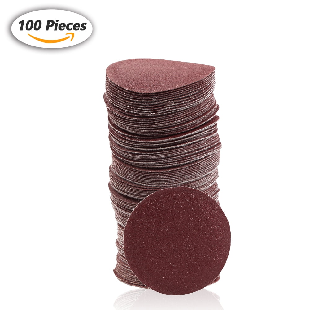 SPEEDWOX 100pc 2 inch Sanding Discs Hook and Loop Sandpaper 120 Grit