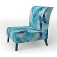 thumbnail image 3 of Designart "Colorful Liquid Fluid Pattern Ii" Upholstered Modern & Contemporary Accent Chair and Abstract Painting Arm Chair - Multiple Color & Pattern, 3 of 7