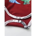 thumbnail image 4 of Newborn Baby Boy Clothes Long Sleeve Animal Style Romper Dinosaur Long Pants with Hat Outfits Set Red, 4 of 6