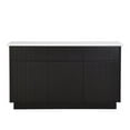 thumbnail image 4 of ACME Furniture Jaramillo 3-Door Wood Server with Marble Top in White/Black, 4 of 8