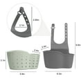 thumbnail image 2 of EEEkit Kitchen Hanging Sponge Holder, Adjustable Sink Caddy Organizer Liquid Drainer Brush Rack ​for Scrubber Dish Brush, 2 of 6