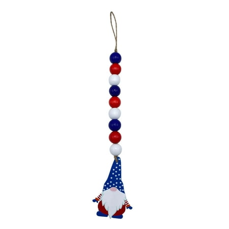 

Fall Home Decoration Independence Day Patriotic Wood Bead Tassels Flag Pendant Indoor Wall Home Decor