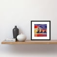 thumbnail image 2 of Three Boats Sailing Along the Horizon at Sunset Seascape Watercolour Painting Pinks Purple Square Wooden Framed Wall Art Print Picture 8X8 Inch, 2 of 4