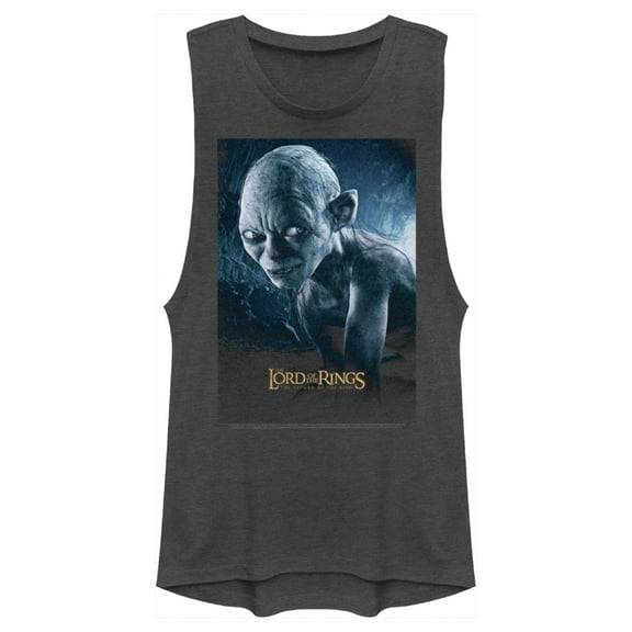 Junior's The Lord of the Rings Return of the King Gollum Movie Poster  Festival Muscle Graphic Tee Charcoal Large