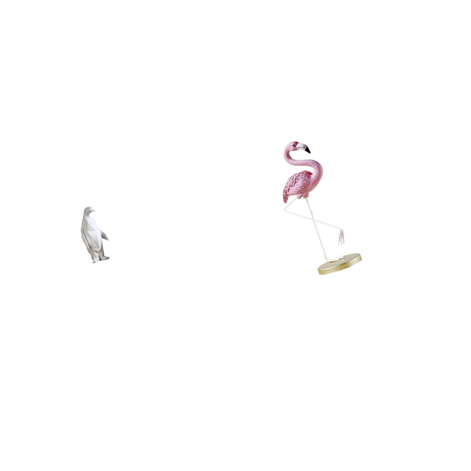 CarpNettore Penguin Flamingo Resin Animal Sculpture Collectable Figurine Decorative Ornament Statue for Housewarming Tabletop Bar Bedroom Office Garden Yard Pond Flowerbed Modern Art Home Decor