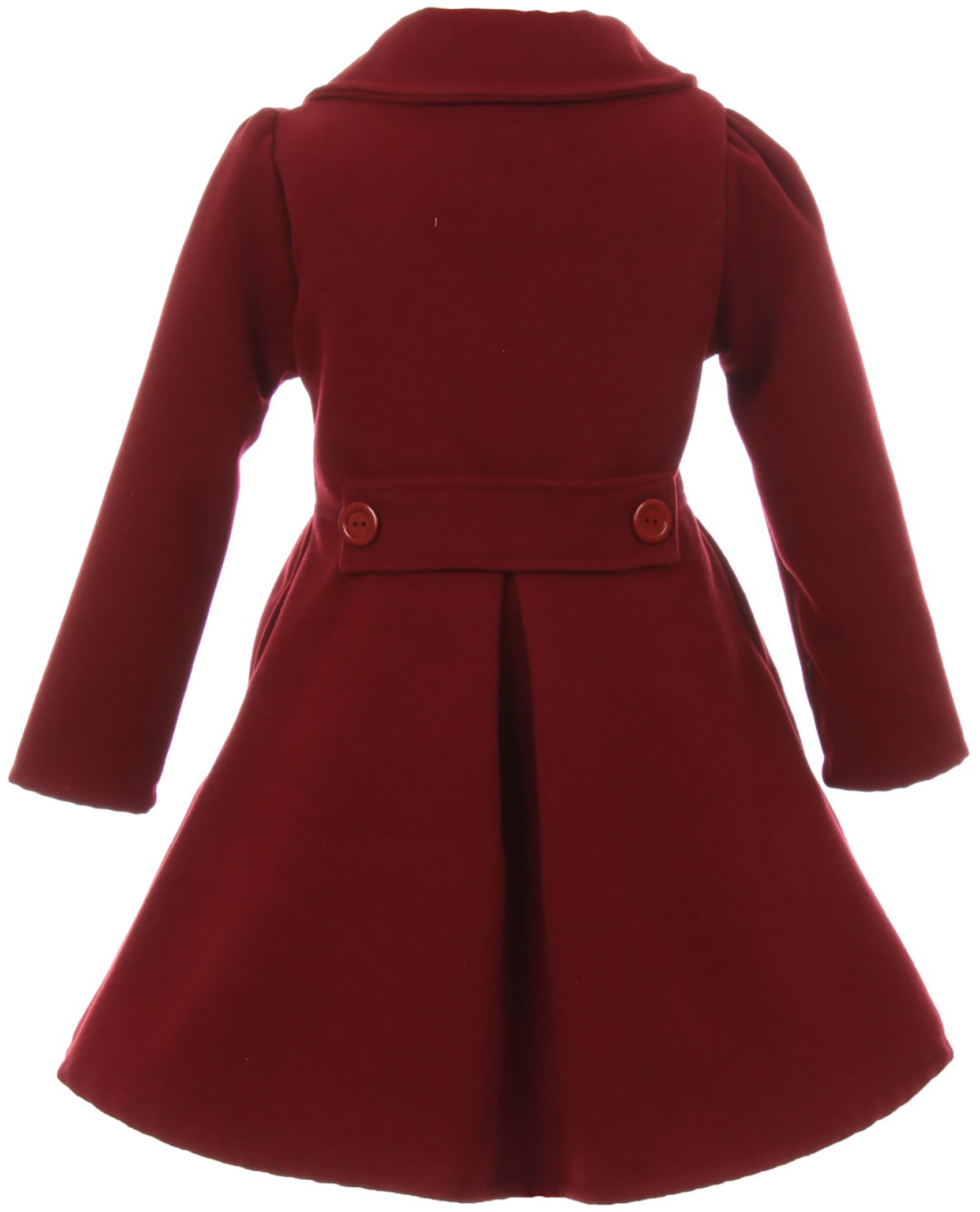 burgundy girls coat