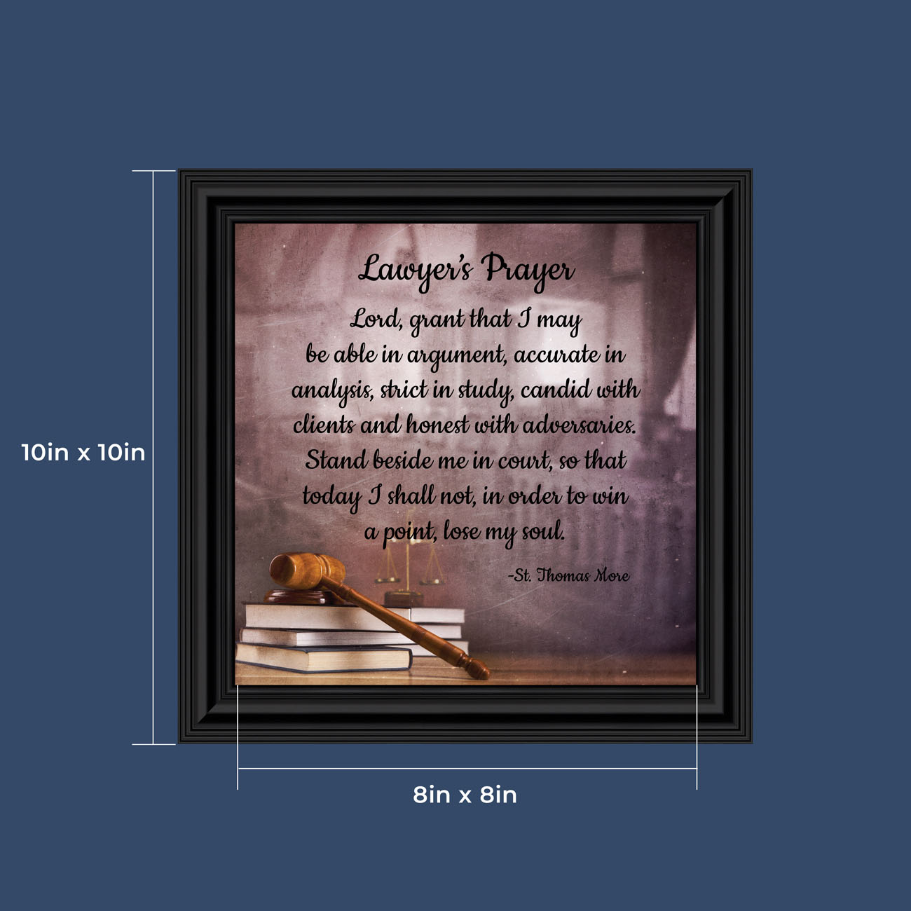 Law School Gifts for Lawyer, Lawyer Gifts for Women, Law Office Art, Attorney Gifts for Men, Gift for Law Student, Law school Graduation Gifts, St Thomas Moore Lawyer's Prayer Office Decorations, 8738