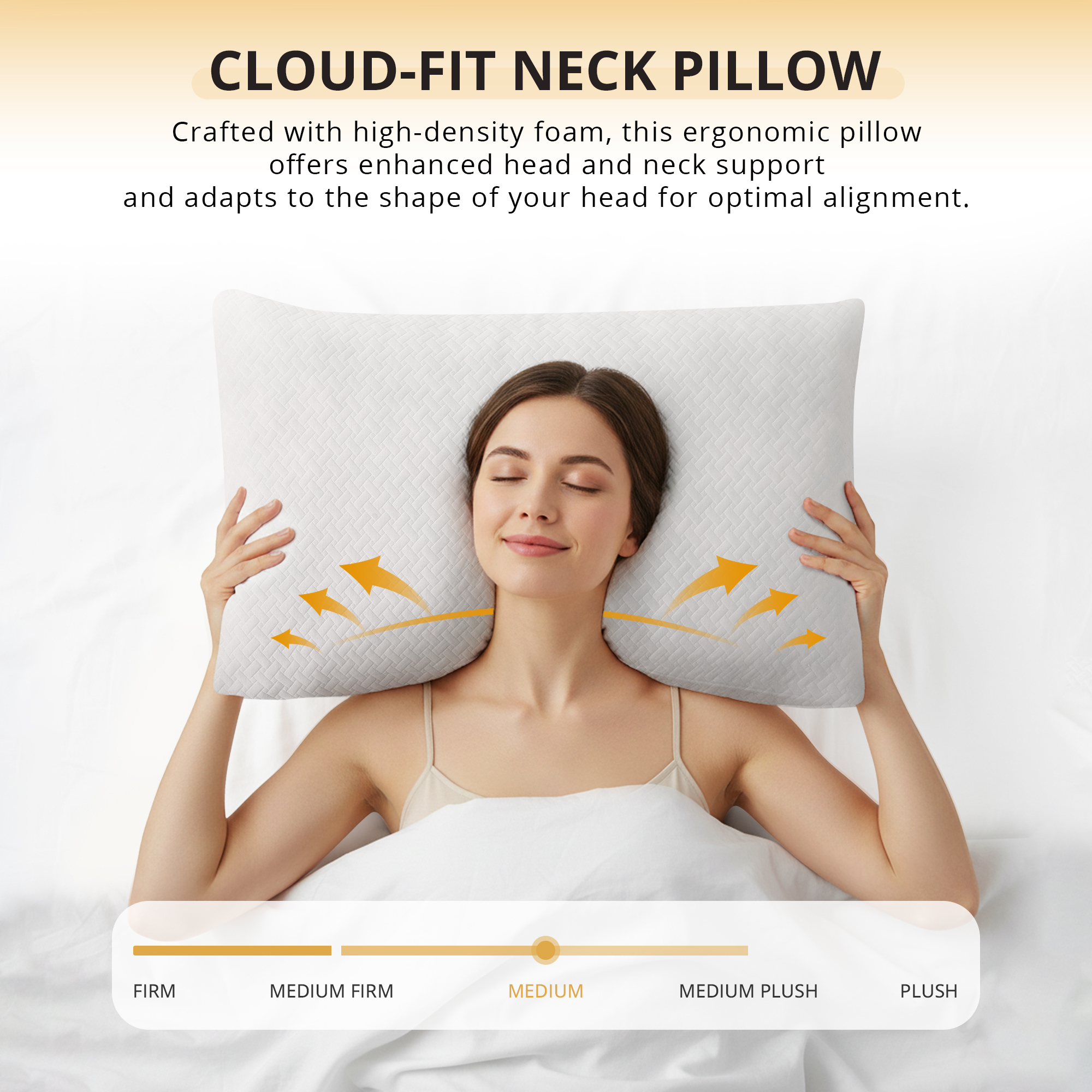 Egohome Shredded Memory Foam Pillow 2-Pack, Queen photo 5