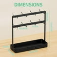 thumbnail image 5 of Aluminum Alloy Coffee Mug Holder with Movable Hooks, 16 Capacity Coffee Cup Holder for Countertop, 2 Tier Mug Tree Holder Rack with Storage Base for Coffee Pod, Sugar Bags, Paper Cups, 5 of 6