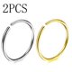 thumbnail image 1 of 2 uds 20G 0,8mm anillo de nariz falso fino tabique helicoidal Piercing de fosa nasal Labret labio Piercing falso cartílago de titanio pendientes falsos aro Tan Jianjun unisex, 1 of 2