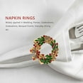 thumbnail image 4 of Set of 8 Napkin Ring Wreath Napkin Ring Holder for Xmas, Thanksgiving, Wedding, Holiday Party Table Decoration, 4 of 6