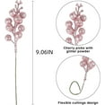 thumbnail image 2 of Christmas Tree Decor, 20Pcs Christmas Glitter Berry Stalks, Artificial Christmas Berry Stalks for Christmas Tree Ornaments, DIY Xmas Wreath, Crafts, Holiday and Home Decor (9.06x1.57in,Pink), 2 of 7