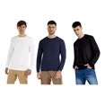 thumbnail image 1 of Playera Caballero Manga Larga Paquete 3pz Calidad Premium, 1 of 7