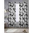 thumbnail image 2 of White Floral Sheer Curtains 96 Inch Length 2 Panels Set, Vintage Country Pastoral Flowers Plants Voile Window Treatment Semi Sheer Long Curtains Drapes for Bedroom/Living Room/Kitchen 52"x96"x2, 2 of 7