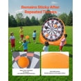 thumbnail image 6 of VEVOR Inflatable Soccer Dart Board,over 6 ft High Giant Soccer Dart Board with 4 Kick Balls,12 Tennis and Air Pump, 3-Min Setup,Ideal for Giant Yard Games, Giant Kick Darts Game, Backyard Golf Game, 6 of 9