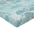 thumbnail image 4 of Ambesonne Exotic Life Fitted Sheet, Boho Vibe Flamingo Leaf, Twin XL Size, Dark Cadet Blue Off White, 4 of 5