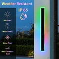 thumbnail image 4 of Melucee 2 Pack 48inch Long Outdoor LED Wall Lights 24W Black RGB Integrated LED Bulbs included Exterior Wall Light Fixtures for House Patio Porch Courtyard, 4 of 8