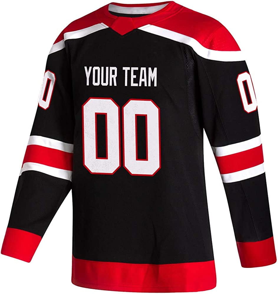  Pullonsy Red Custom Ice Hockey Jerseys for Men Women Youth  S-8XL Home Authentic Embroidered Name & Numbers,All White : Sports &  Outdoors