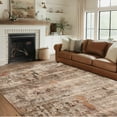 thumbnail image 4 of Dowellia Boho Area Rugs for Living Room 5'x 7' Machine Washable Vintage Print Large Throw Non Slip Bedroom Rugs, Brick Red, 4 of 6