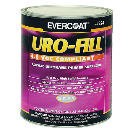 Fibre glass Evercoat URO-FILL 102224 Acrylic Urethane Primer Surfacer, 3.78 L Can, Gray, 4:1 Mixing