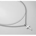 thumbnail image 5 of APSVO Silver Cross Necklace for Boys Personalized Ideas Birthday Valentines Day Jewelry Gifts for 6 7 8 9 10 11 12 13 14 15 16 17 Year Old Age Boys Teen Teenage Tween Preteen Kids, 5 of 7