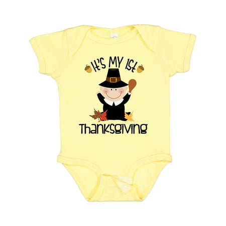 

Inktastic 1st Thanksgiving Pilgrim Boy Gift Baby Boy Bodysuit