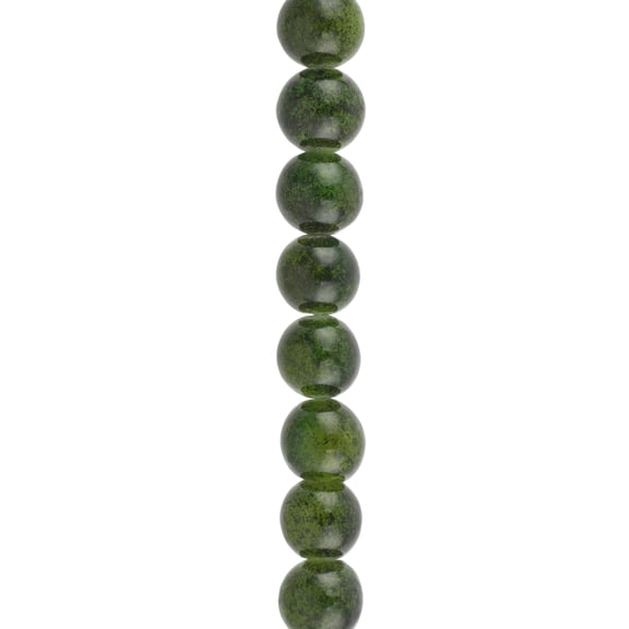 Bead Landing Green Quartz Round Beads, 8mm, 12 Pack