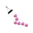 thumbnail image 3 of Cadena de luz solar que cambia de color, lámpara de carillón de viento, LED, luz colgante decorativa para exteriores, corazón, rosa seitruly HA005375-05B, 3 of 6