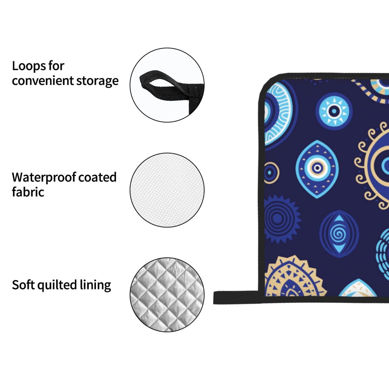 Magic Evil Eyes 4Pcs Oven Mitts and Pot Holders Sets Oven Kitchen Gloves Hot Pads for Cooking BBQ Baking Grilling