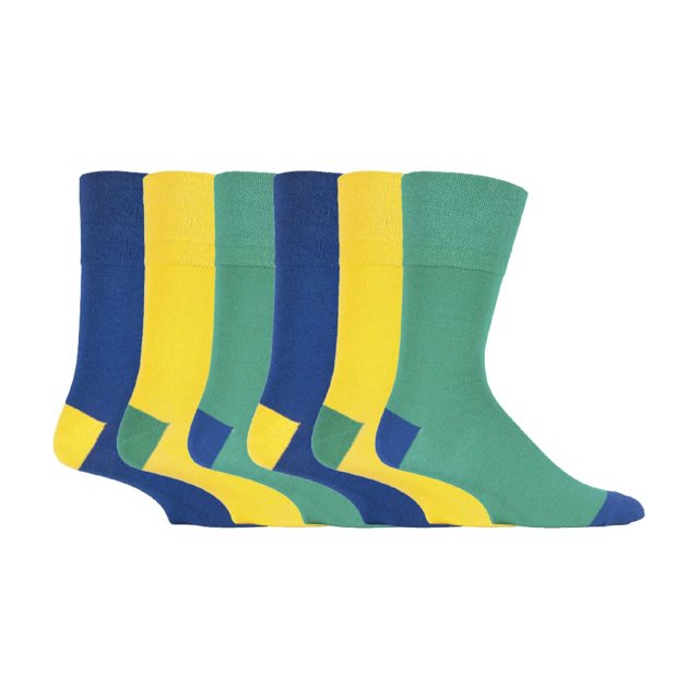 Gentle Grip - 6 Pairs Mens Gentle Grip Non Elastic Socks