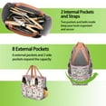 thumbnail image 6 of Garden Tool Bag,Pioneer Flower Floral Print Pattern Garden Tool Organizer,Garden Gifts,Waterproof Multi-Pocket Garden Tool Storage 11.8x5.5x11.4 Inch(Tools NOT Included), 6 of 6