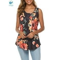 thumbnail image 6 of Deago Women's Plus Size Flowy Tank Tops Summer Sleeveless Loose Fit Pleated Tunic Shirts (Black, S), 6 of 7