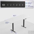 thumbnail image 6 of VIVO Electric Dual Motor 83” x 30” Standing Desk, White Top, Black Frame, 6 of 8
