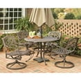 thumbnail image 6 of Afuera Living Traditional Aluminum 5 Piece Outdoor Dining Set in Bronze, 6 of 11